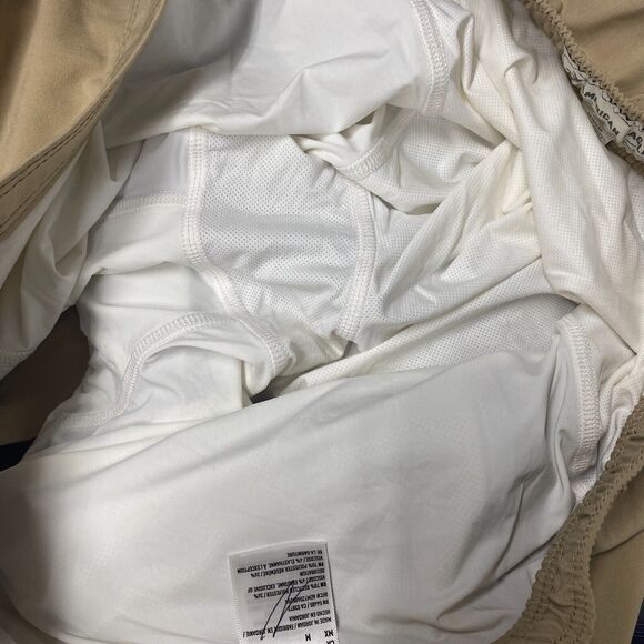 American Eagle Shorts Mens Medium Tan Swim Trunks Brief Lined Performance Pocket - Picture 8 of 9